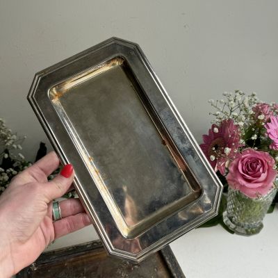 Поднос 15х25 см мельхиор