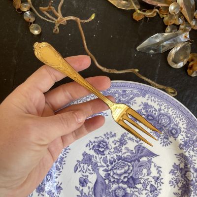 Вилка десертная 15 см Solingen 23/24 K позолота