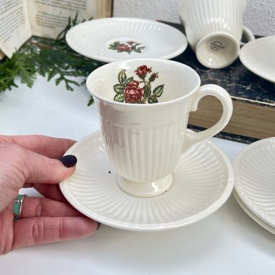  Кофейная пара Wedgwood Moss Rose 140 мл Англия 