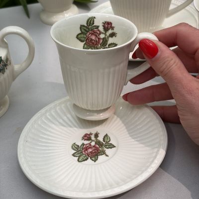 Кофейная пара Wedgwood Moss Rose 140 мл Англия 