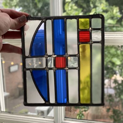 Витраж подвесной 16х18 см стекло олово