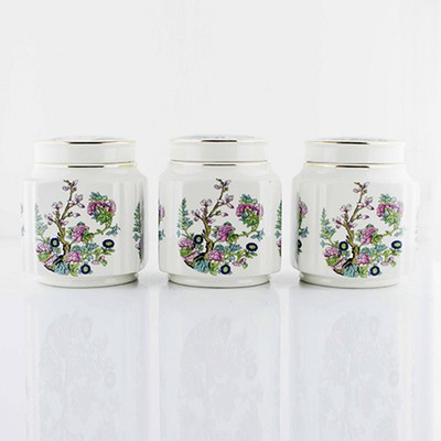 Банка с крышкой для сыпучих продуктов фарфор Сакура