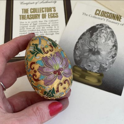 Яйцо декоративное Cloisonne Franklin Mint Клуазоннe