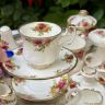 Кофейная пара Royal Albert Old Country Roses 80 мл фарфор Англия 
