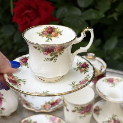 Кофейная пара Royal Albert Old Country Roses 80 мл фарфор Англия 