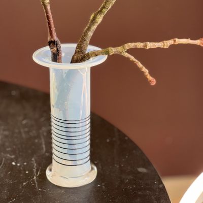 Ваза дизайнерская 19 см хрусталь ручной работы 