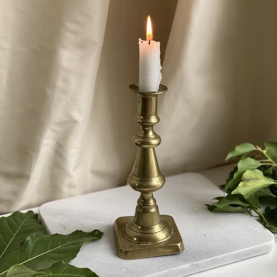 Подсвечник на одну свечу 20 см латунь