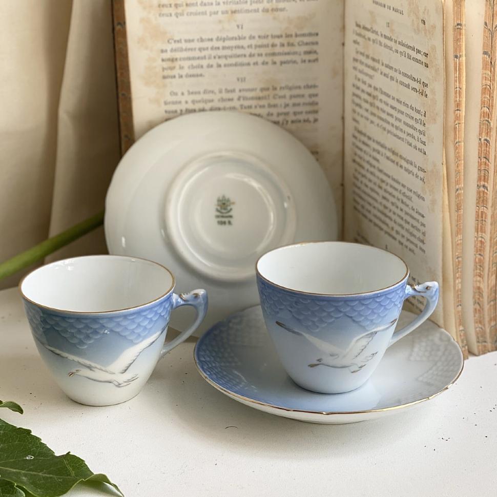 Кофейная пара чайка 100 мл Copenhagen Porcelain Denmark
