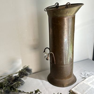 Зольник тушитель 49 см медь с керамической ручкой