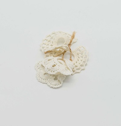 Вязаное кольцо юбка для свечей, набор 4 шт. 