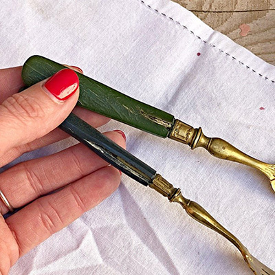 Вилка латунная, набор 2 шт. трещины