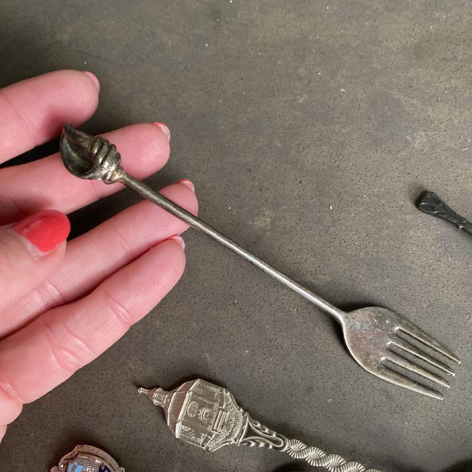 Вилка десертная 13 см Ракушка мельхиор