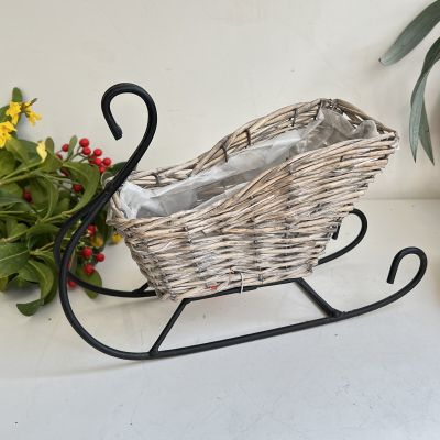 Корзина кашпо Санки 26 см