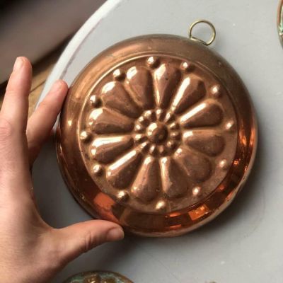 Форма для выпечки Цветок в цветке 14,5 см медь