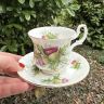 Кофейная пара Royal Albert Highland Thistle 130 мл Чертополох Англия 