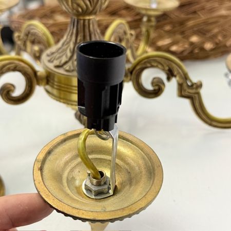 Люстра на 5 ламп 71 см бронза Франция   