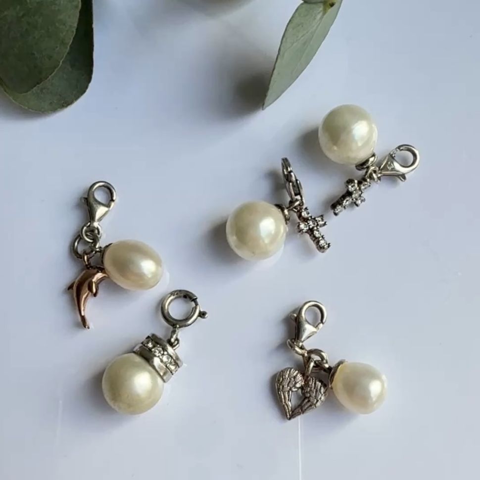 Подвеска шарм Thomas Sabo Жемчуг и дельфин 1,5 см 925