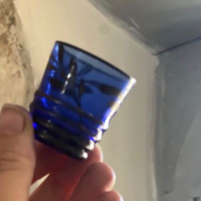 Стопка кобальт роспись серебром 30 мл хрустальное стекло