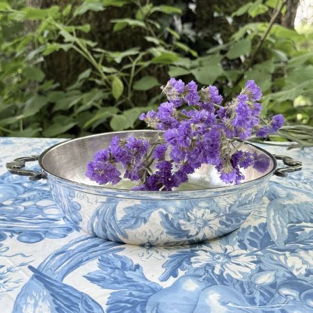 Миска с ручками 22 см серебрение