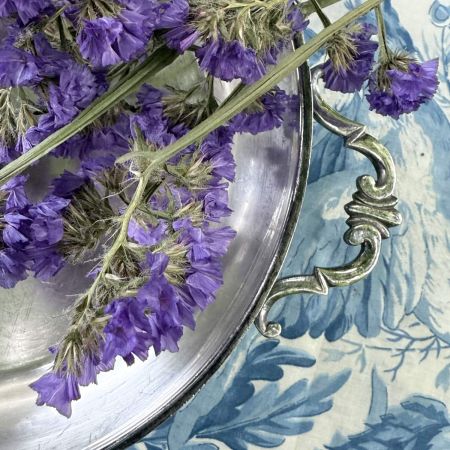 Миска с ручками 22 см серебрение