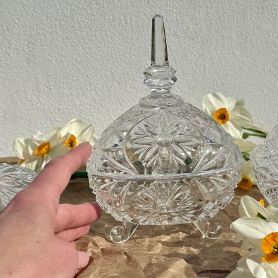 Шкатулка бонбоньерка 17 см хрусталь Германия