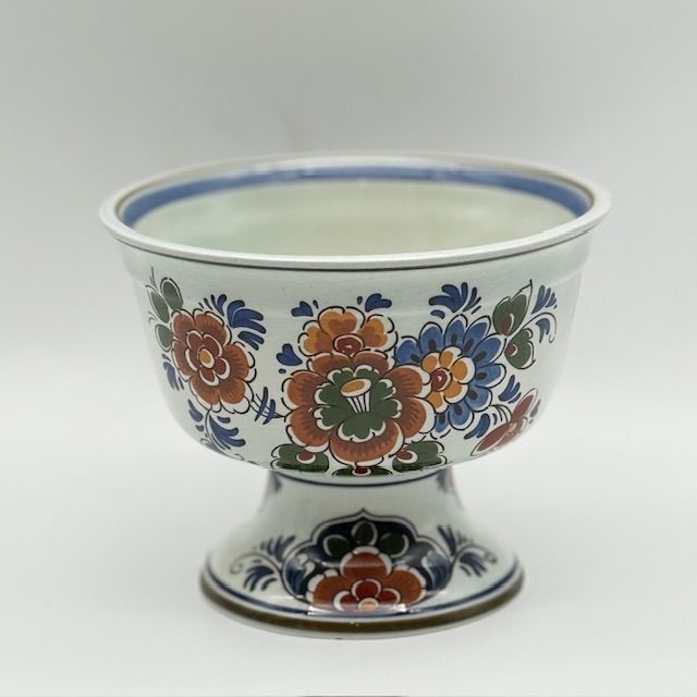 Фруктовница на ножке Delft 16 см керамика Голландия полихром