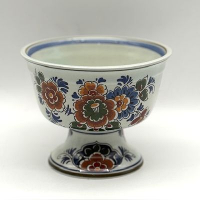 Фруктовница на ножке Delft 16 см керамика Голландия полихром