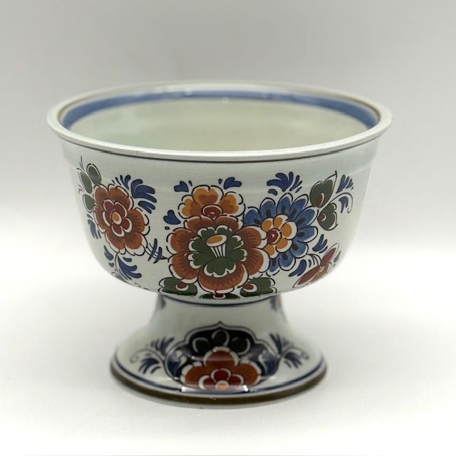 Фруктовница на ножке Delft 16 см керамика Голландия полихром