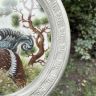 Блюдце подставка Vohenstrauss Глухарь 10 см олово Германия