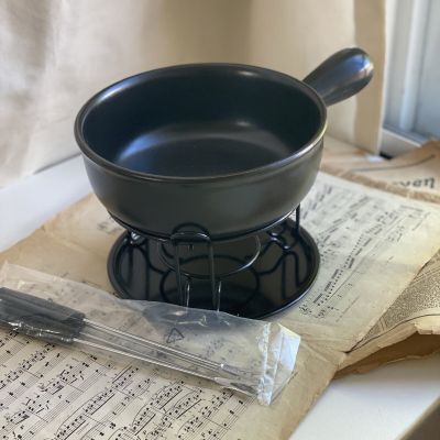 Фондю кастрюля керамика в наборе в коробке новый