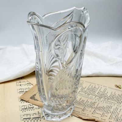 Ваза Лебедь 14 см хрусталь