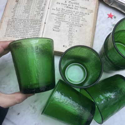 Стакан зеленый 200 мл хрусталь Швеция 