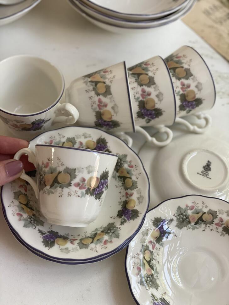 Кофейная пара 125 мл Royal Doulton Ravenna фарфор Англия