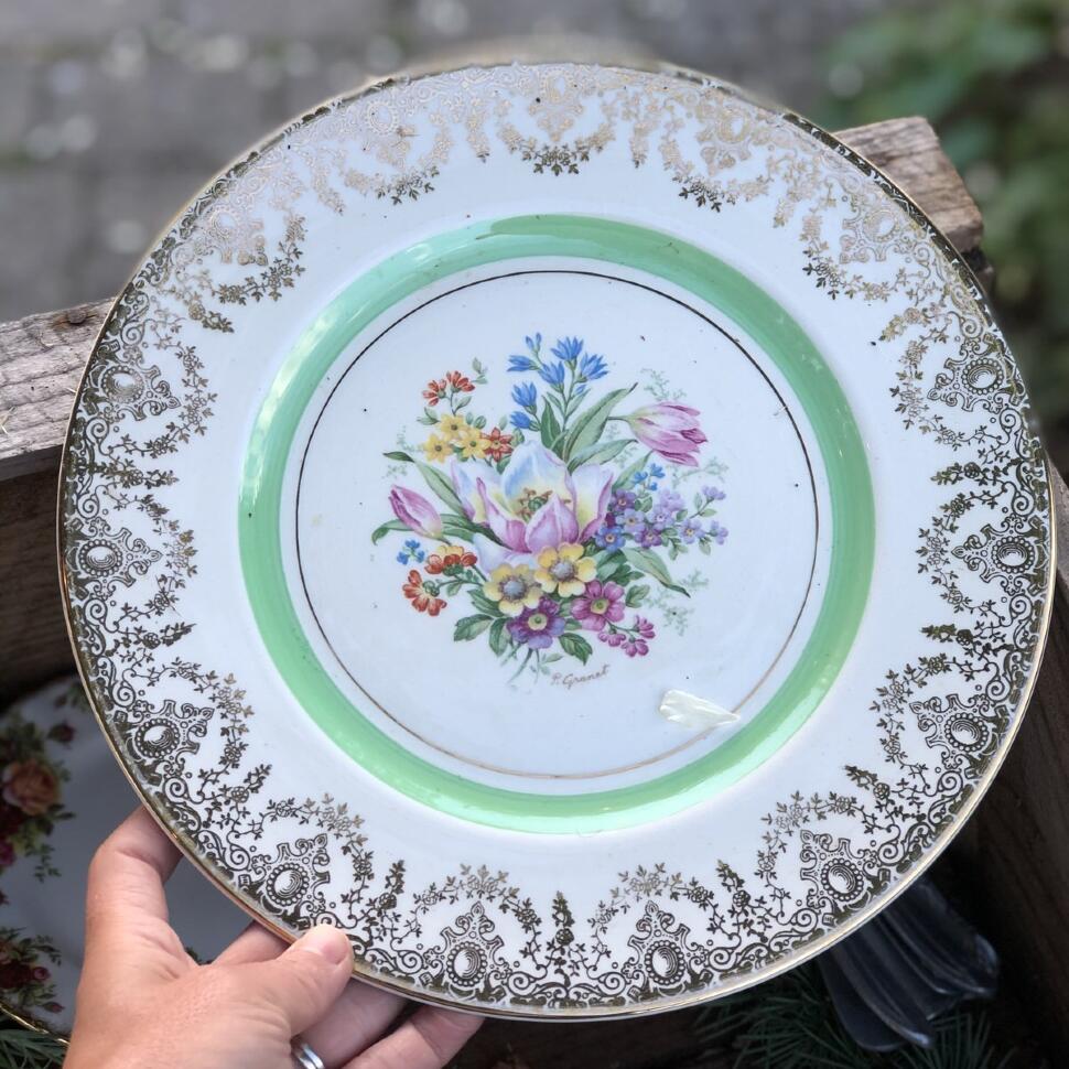 Тарелка 27 см Букет с тюльпанами Myott Staffordshire Англия