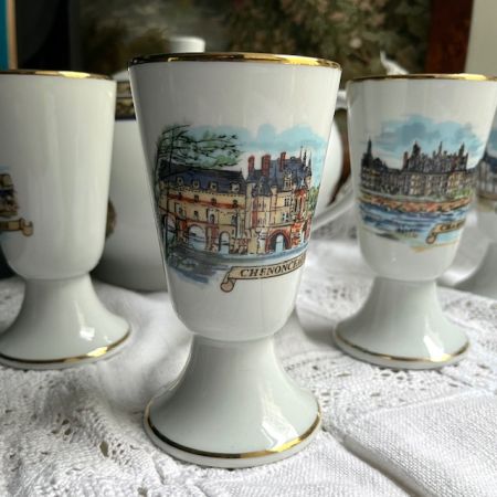 Мазагран Замки Франции Chenonceauх 150 мл фарфор Франция