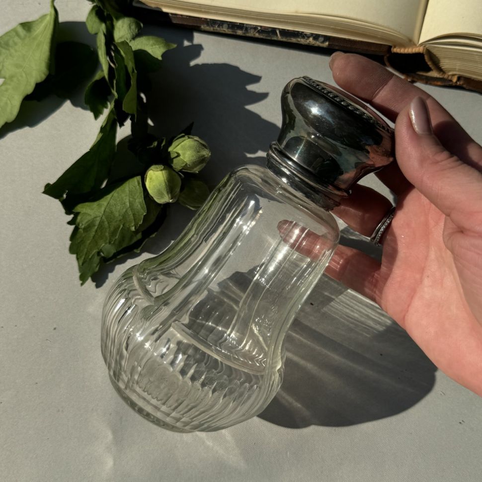 Флакон 400 мл мельхиор серебрение стекло 