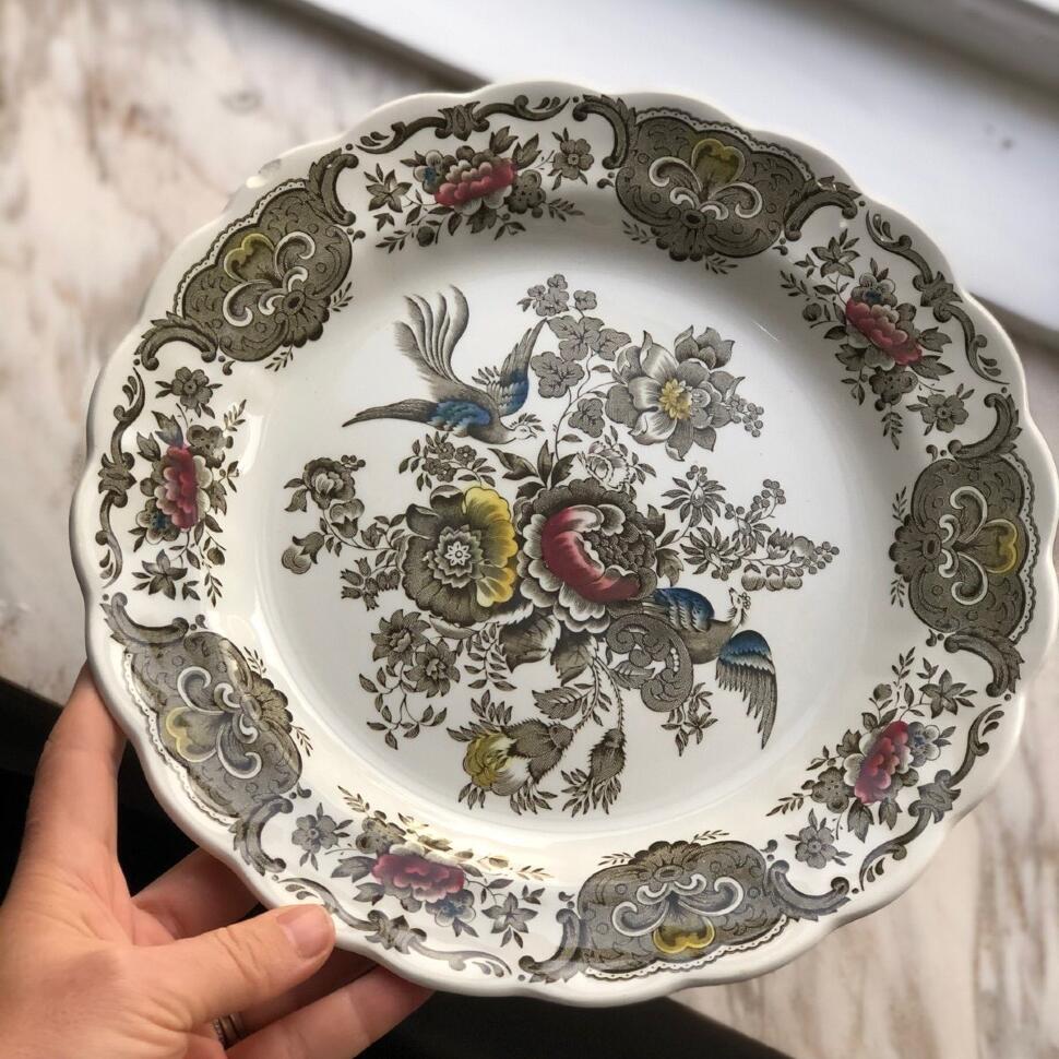 Тарелка 25 см Staffordshire Fasan фарфор Англия