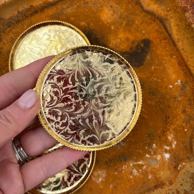 Блюдце подставка 8 см металл