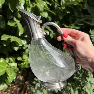 Кувшин для вина 1 л стекло серебрение Франция