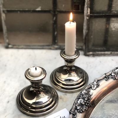 Подсвечник на одну свечу 10 см мельхиор 