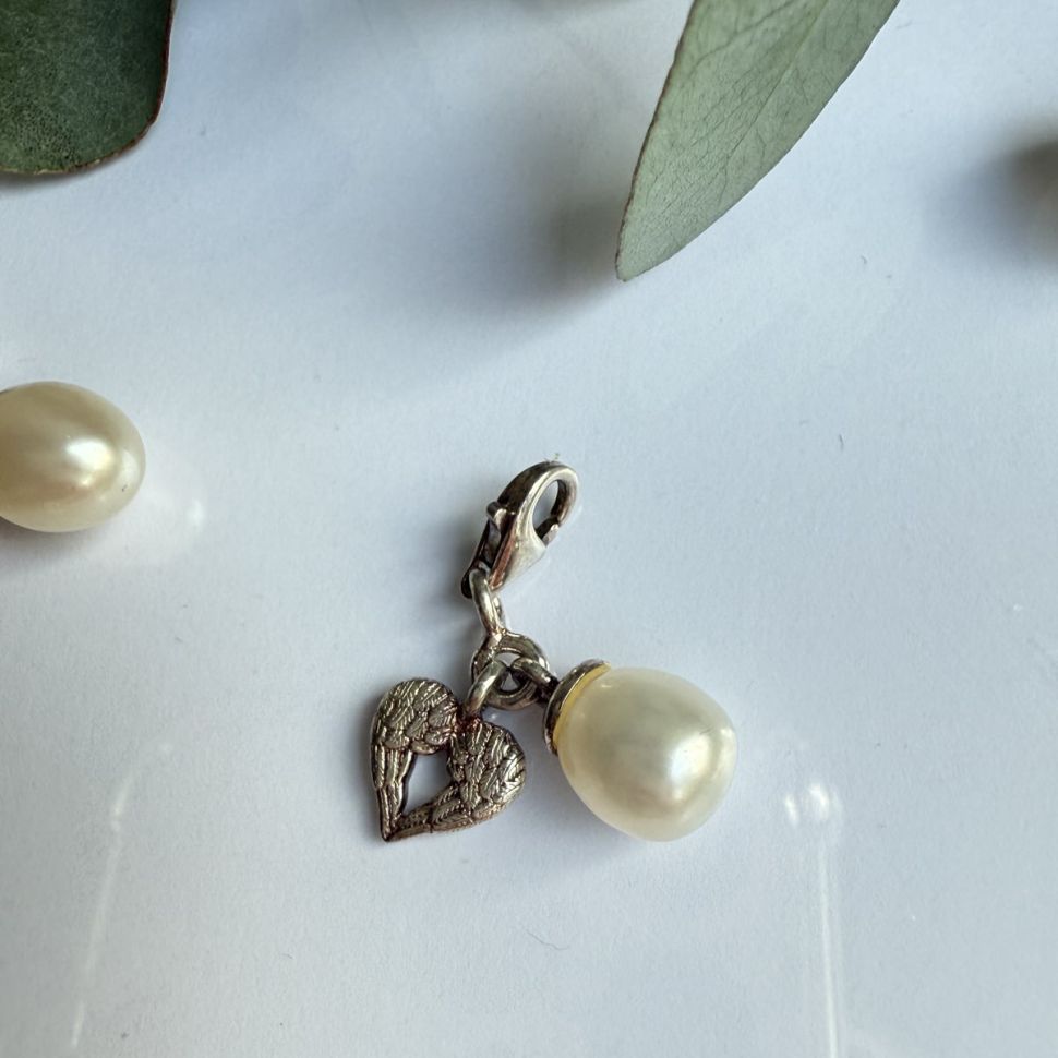 Подвеска шарм Thomas Sabo Жемчуг и крылья 1,5 см 925