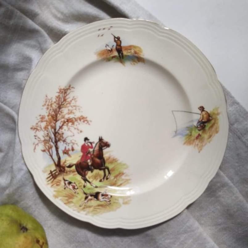 Тарелка 18 см Королевская охота Alfred Meakin Англия