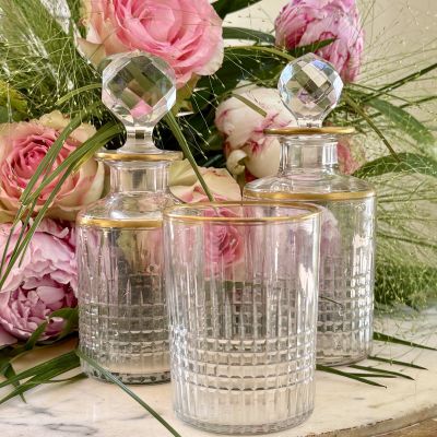 Туалетный набор 3 предмета Baccarat Nancy хрусталь золочение Франция 1900е гг.