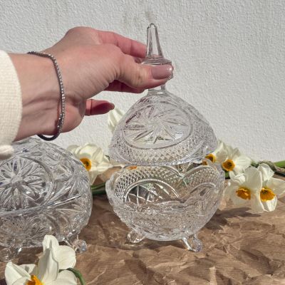 Шкатулка бонбоньерка 17 см хрусталь Германия