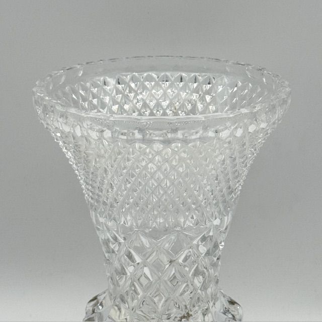 Ваза на постаменте 21 см хрусталь серебрение