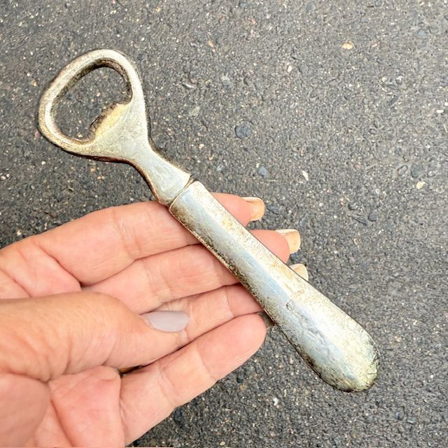 Открывашка для бутылок 15 см серебрение