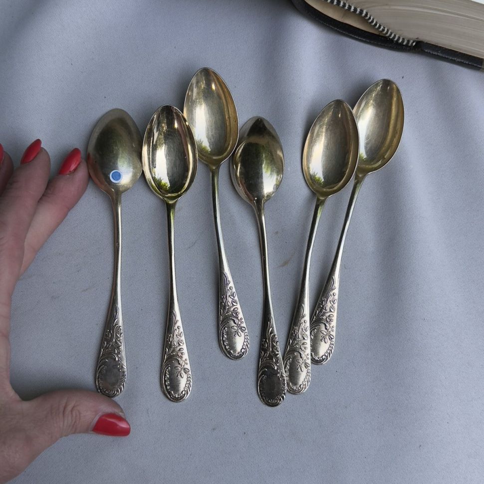 Ложка чайная 14 см серебрение Франция