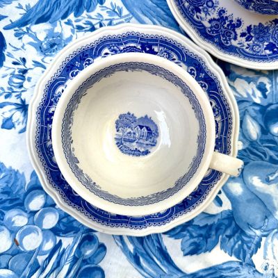 Чайная пара ВиллеройБох Burgenland синий 350 мл Германия 