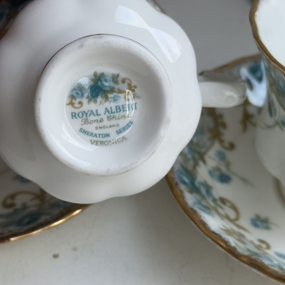 Чайная пара Royal Albert Sheraton Veronica 200 мл 1964 г. Англия