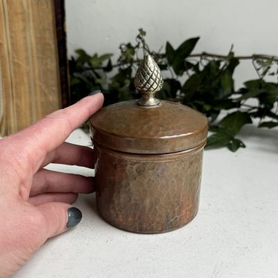 Шкатулка с крышкой 12 см медь